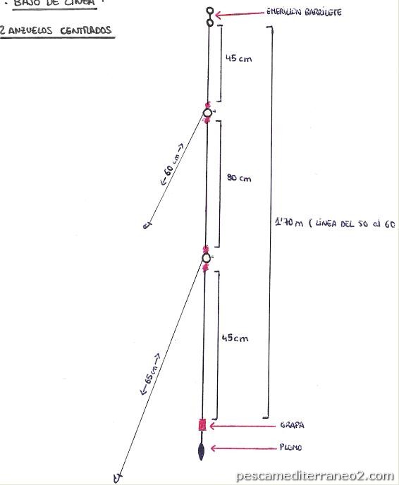 Bajos de línea surfcasting